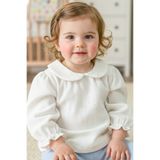 bshood X İpek Atlas Kız Bebek Ve Çocuk Bebe Yaka Fırfırlı Müslin Yazlık Gömlek