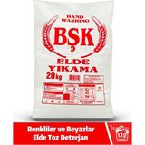 BSK Bşk Elde Toz Çamaşır Deterjanı Renkliler ve Beyazlar Için 20 kg