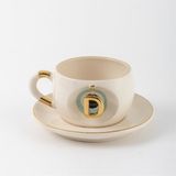Bsk Ceramics Handmade Harfli Nazar Çay Fincanı Yeşil