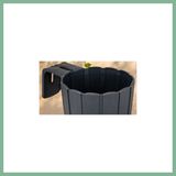 Bşk Virgo 3D Baskı Askılı Balkon Saksısı Dikey Çizgili Dekoratif Çiçek ve Aromatik Bitki Saksısı - Antrasit BSK2026