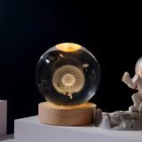 Bşk Virgo 3D Kristal Cam Küre Gece Lambası - Karahindiyaa:) - Gün Işığı