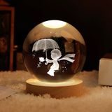 Bşk Virgo 3D Kristal Cam Küre Gece Lambası - Küçük Prens 2 - Gün Işığı