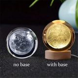 Bşk Virgo 3D Kristal Küre Gece Lambası - Gün Işığı - Ay