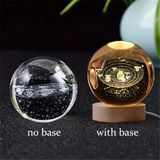 Bşk Virgo 3D Kristal Küre Gece Lambası - Gün Işığı - Güneş Sistemi