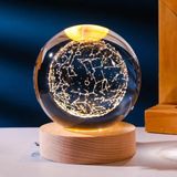Bşk Virgo 3D Kristal Küre Gece Lambası - Gün Işığı - Yıldız Harikası