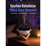 Bşk Virgo Projektör Işığı Bulunan USB Bağlantılı Mini Aromaterapi Destekli Hava Nemlendirici - Şeffaf - Belirtilmemiş