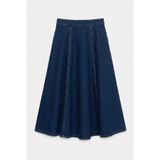 BSL Kloş Denim Midi Etek