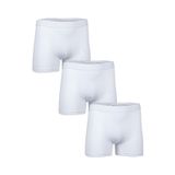 BSM 13203 3'lü Pamuklu Beyaz Erkek Boxer
