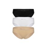 BSM 3'lü Kadın Siyah Beyaz Ten Modal Pamuklu Yüksek Kalite Doğal Kilot Bikini Külot (XL, Siyah Beyaz Ten)