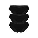 BSM 3'lü Kadın Siyah Modal Pamuklu Yüksek Kalite Doğal Kilot Bikini Külot (XL, Siyah)