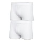 Bsm Erkek 2' li Stretch Boxer 44253 Koyu Gri B0120M044253 Beyaz L