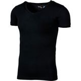 Bsm Erkek Likralı Kısa Kol V Yaka T-Shirt 55023 - 01 Siyah - 2XL