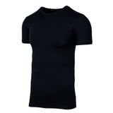 Bsm Erkek Modal Pamuk Sıfır Yaka Kısa Kol T-Shirt Fanila Atlet (L, Siyah)