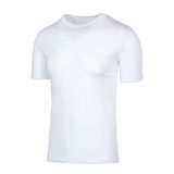 BSM Erkek Modal Pamuk Sıfır Yaka Kısa Kol T-shirt Fanila Atlet (XL, Beyaz)