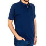 BSM Erkek Yüksek Kalite Kısa Kollu Polo Yaka İndigo Pike T-Shirt