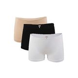 Bsm Kadın 6 lı Paket Modal Boxer Külot 44744 Siyah XL