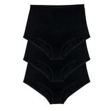 Bsm Kadın Modal Toparlayıcı 3'lü Batokom Külot 48673 Ten B0121M048673 Siyah XXL