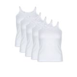 Bsm Kız Çocuk 5'li Kaşkorse İp Askılı Atlet 31643 Siyah B0121M031643 Beyaz 3-5