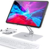 BSOON iPad Standı, Ayarlanabilir iPad Tutucu, Masaüstü Tablet Standı iPad 2021 Pro 12.9,11,10.5,9.7, iPad Air 4 3 2, iPad Mini 6 5 4 3 2, Samsung Tab, Diğer Tabletler, Gümüş