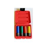BSR Lastik Market 1/2" Darbeli Lokma Seti 17,19,21,22 Mm Plastik Kaplı Jantları Çizmez