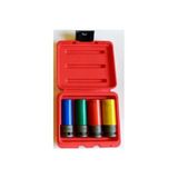 BSR Lastik Market1/2" Darbeli Lokma Seti 17,19,21,22 Mm Plastik Kaplı Jantları Çizmez