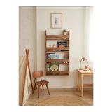 Bsr Montessori 4 Raflı Çocuk Odası Kitaplığı Çok Amaçlı Ahşap Duvar Rafı 120x60