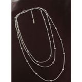 Bsre Gümüş Renk Minimal Topçuk Model Çoklu Kolye (316L Çelik)