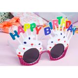 Bsre Happy Birthday Beyaz Fuşya Parti Gözlüğü