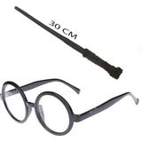 Bsre Harry Potter Asası ve Siyah Çerçeveli Gözlük Seti