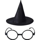 Bsre Harry Potter Şapkası ve Gözlüğü Siyah Renk