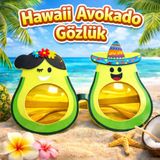 Bsre Hawaii Temalı Avokado Parti Gözlüğü