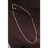 Bsre İnce Çelik İtalyan Zincir Kolye - 60 cm (Gümüş Renk)