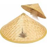 Bsre Naturel Renk Cambodia Kamboçyalı Vietnam Şapkası PVC Hasır