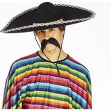 Bsre Sombrero Meksika Şapkası Gümüş Şeritli Yetişkin Boy