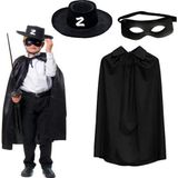 Bsre Zorro Pelerin Şapkası ve Maske Seti Çocuk Boy