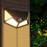 BSSM 100 Led'li Sarı Gün Işığı Hareket Sensörlü Güneş Enerjili Dış Mekan Bahçe Led Aydınlatma