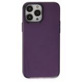 BSSM Anka PC Sert Metal Kapak - Mor iPhone 13 Pro Max Kılıf