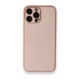 BSSM Coco Deri Silikon Kapak - Pembe iPhone 13 Pro Kılıf
