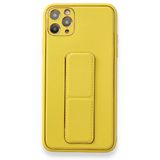 BSSM Coco Deri Standlı Kapak - Sarı iPhone 11 Pro Max Kılıf
