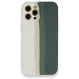BSSM Ebruli Lansman Silikon - Beyaz Gri iPhone 12 Pro Kılıf