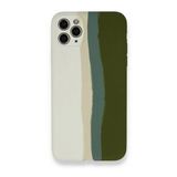 BSSM Ebruli Lansman Silikon - Beyaz Yeşil iPhone 11 Pro Kılıf