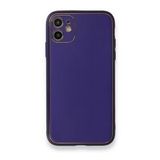 BSSM iPhone 11 Coco Deri Silikon Kapak Mor Kılıf