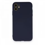 BSSM iPhone 11 Nano İçi Kadife Silikon Lacivert Kılıf