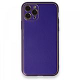 BSSM iPhone 11 Pro Coco Deri Silikon Kapak Mor Kılıf