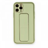 BSSM iPhone 11 Pro Coco Deri Standlı Kapak Su Yeşili Kılıf