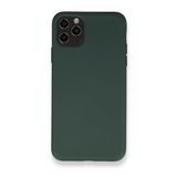 BSSM iPhone 11 Pro Max Nano İçi Kadife Silikon Koyu Yeşil Kılıf