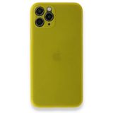 BSSM iPhone 11 Pro Max PP Ultra İnce Kapak Sarı Kılıf
