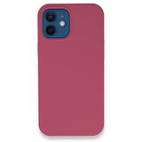 BSSM iPhone 12 Lansman Legant Silikon Fuşya Kılıf