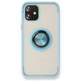 BSSM iPhone 12 Mini Montreal Yüzüklü Silikon Kapak Buz Mavi Kılıf