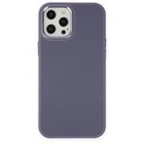 BSSM iPhone 12 Pro Max Asya Deri Silikon Mor Kılıf